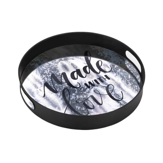 15" Nikki Chu Summerville Made with Love Mirror Tray